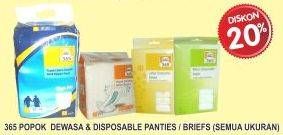 Promo Harga 365 Popok Dewasa / Disposable Panties  - Superindo