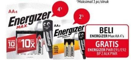 Promo Harga ENERGIZER Battery Alkaline Max AA 2 pcs - Alfamidi