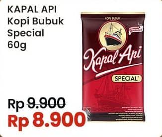 Promo Harga Kapal Api Kopi Bubuk Special 65 gr - Indomaret