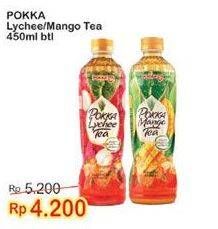 Promo Harga POKKA Minuman Teh Lychee Tea, Mango Tea 450 ml - Indomaret