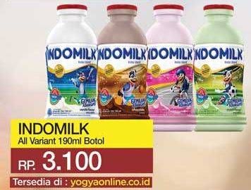 Promo Harga INDOMILK Susu Cair Botol All Variants 190 ml - Yogya