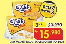 Promo Harga GERY Malkist Double Cheese per 3 pouch 80 gr - Superindo