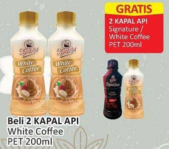 Promo Harga Kapal Api White Coffee Drink per 2 botol 200 ml - Alfamart