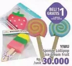 Promo Harga YIWU Sponge Lollipop Ice Cream Fruit  - LotteMart