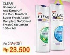 Promo Harga CLEAR Shampoo Complete Soft Care, Lemon Fresh, Super Fresh Apple 160 ml - Indomaret