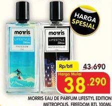 Promo Harga Morris Eau De Parfum Metropolis, Freedom 100 ml - Superindo