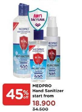 Promo Harga MEDPRO Sanitizing Hand Gel  - Watsons
