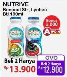Promo Harga Nutrive Benecol Smoothies Lychee, Strawberry 100 ml - Alfamart