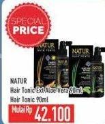 Promo Harga NATUR Hair Tonic Aloe Vera, Gingseng 90 ml - Hypermart