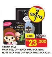 Promo Harga VIENNA Face Mask 15ml/Black Head Nose Pack 10ml  - Superindo
