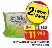 Promo Harga GERY Malkist Matcha Latte per 2 pouch 110 gr - Superindo