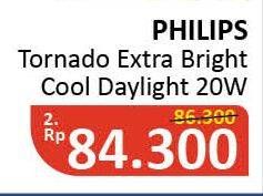 Promo Harga PHILIPS Lampu Tornado Cool Daylight, 20W  - Alfamidi