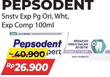 Promo Harga Pepsodent Pasta Gigi Sensitive Expert Original, Whitening, Sensitive Treatment Extra Fresh 100 gr - Alfamart