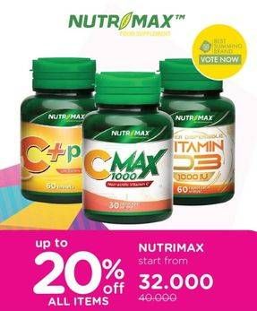 Promo Harga Nutrimax Product Supplement  - Watsons
