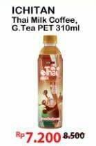 Promo Harga ICHITAN Thai Drink Milk Coffee, Milk Green Tea 310 ml - Alfamart