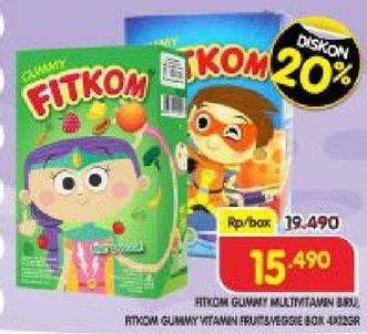 Promo Harga FITKOM Gummy Multivitamin, Fruit Vegie 48 gr - Superindo