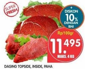 Promo Harga Daging Topside Sapi per 100 gr - Superindo