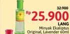 Promo Harga Cap Lang Minyak Ekaliptus Aromatherapy Original, Lavender 60 ml - Alfamidi