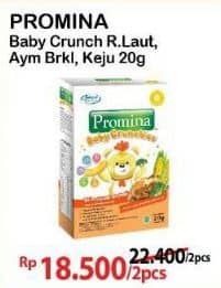 Promo Harga Promina 8+ Baby Crunchies Seaweed, Krim Ayam Brokoli, Keju per 3 box 20 gr - Alfamart