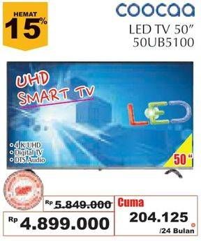 Promo Harga COOCAA 50UB5100 Premium LED 4K UHD Smart TV  - Giant