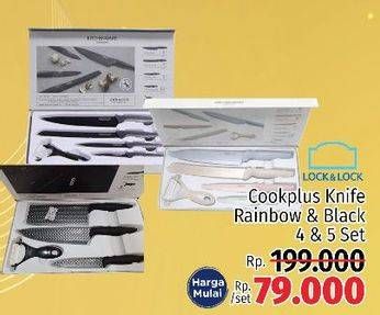 Promo Harga LOCK & LOCK Knife Set Black/LOCK & LOCK Cookplus Knife Rainbow   - LotteMart