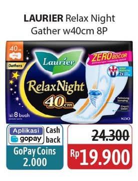 Promo Harga Laurier Relax Night Gathers 40cm 8 pcs - Alfamidi