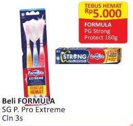 Promo Harga FORMULA Sikat Gigi Pro Extreme Clean 3 pcs - Alfamart