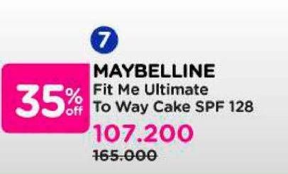 Promo Harga Maybelline Fit Me Ultimate Powder Foundation SPF 44 128 Warm Nude  - Watsons