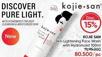 Promo Harga KOJIE SAN Skin Lightening Facial Wash with Hydromoist 100 ml - Guardian