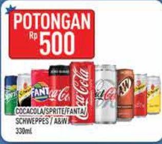 Promo Harga Coca Cola/Fanta/Sprite/Schweppes Minuman Soda/A&W Sarsaparila  - Hypermart