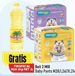 Promo Harga MIU Baby Premium Soft Pants Popok Celana L26, M28, XL24 24 pcs - Alfamart