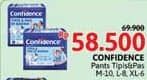 Promo Harga Confidence Adult Pants Tipis & Pas Di Badan L8, M10, XL6 6 pcs - Alfamidi