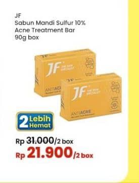 Promo Harga Jf Sulfur Sabun Mandi Bar Sulfur 10% Acne Treatment 90 gr - Indomaret