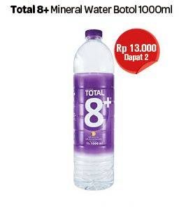 Promo Harga TOTAL 8 Water per 2 botol 1000 ml - Carrefour