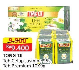 Promo Harga TONG TJI Teh Celup Jasmine 25s; Teh Premium 10x9 g  - Alfamart
