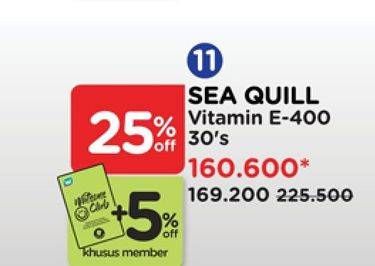 Promo Harga Sea Quill Vitamin E 400 IU 30 pcs - Watsons