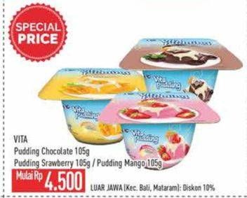 Promo Harga Vita Pudding Pudding Mangga, Cokelat, Stroberi 105 gr - Hypermart