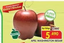 Promo Harga Apel Washington B Besar per 100 gr - Superindo