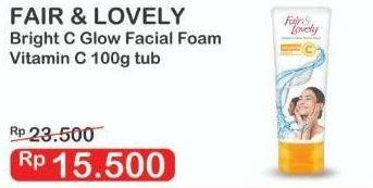 Promo Harga GLOW & LOVELY (FAIR & LOVELY) Facial Wash Bright C Glow 100 gr - Indomaret