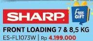 Promo Harga Sharp ES-FL1073W | Front Loading Series 7kg  - COURTS
