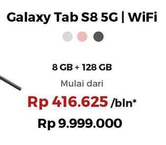 Promo Harga Samsung Galaxy Tab S8 5G 8GB + 128GB  - Erafone