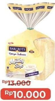 Promo Harga SARI ROTI Roti Tawar Milky Soft 360 gr - Alfamart