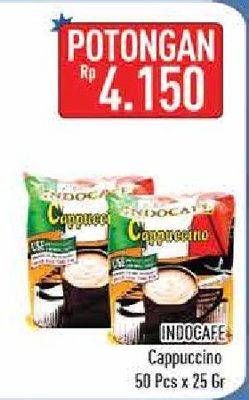 Promo Harga Indocafe Cappuccino per 50 sachet 25 gr - Hypermart