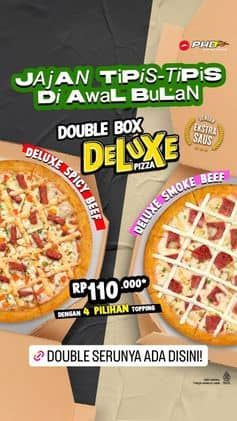 Promo Harga Double Box Deluxe Pizza  - Pizza Hut