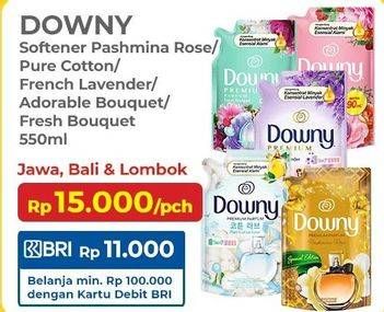 Promo Harga Downy Premium Parfum Pashmina Rose, Pure Cotton Love, French Lavender, Adorable Bouquet, Fresh Bouquet 550 ml - Indomaret
