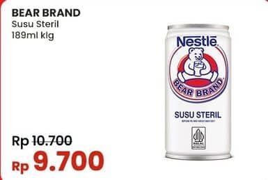 Promo Harga Bear Brand Susu Steril 189 ml - Indomaret