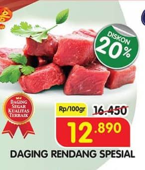 Promo Harga Daging Rendang Sapi per 100 gr - Superindo