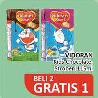 Promo Harga VIDORAN Xmart UHT Coklat, Strawberry 115 ml - Alfamidi