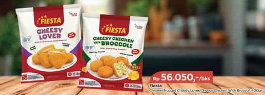 Promo Harga Fiesta Naget Cheesy Chicken With Broccoli, Cheesy Lover 500 gr - TIP TOP