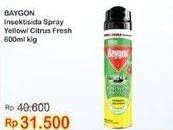 Promo Harga BAYGON Insektisida Spray Yellow Fresh Scent, Citrus Fresh 600 ml - Indomaret